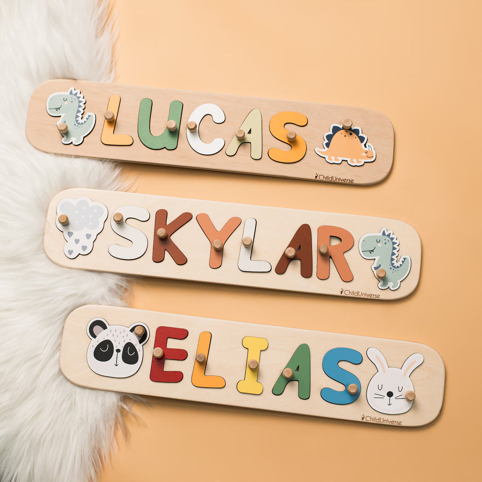 New Baby Gift Wood Name Puzzle for Toddler Montessori Puzzle, First Birthday Gift for Boy, Girl, Wooden Toys, Custom Gift for Kids. NPPETAL4