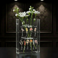 Personalized Grandma's Garden Birth Flower Book Vase – Custom Ceramic Vase with Birth Month Flowers, Perfect Christmas Gift