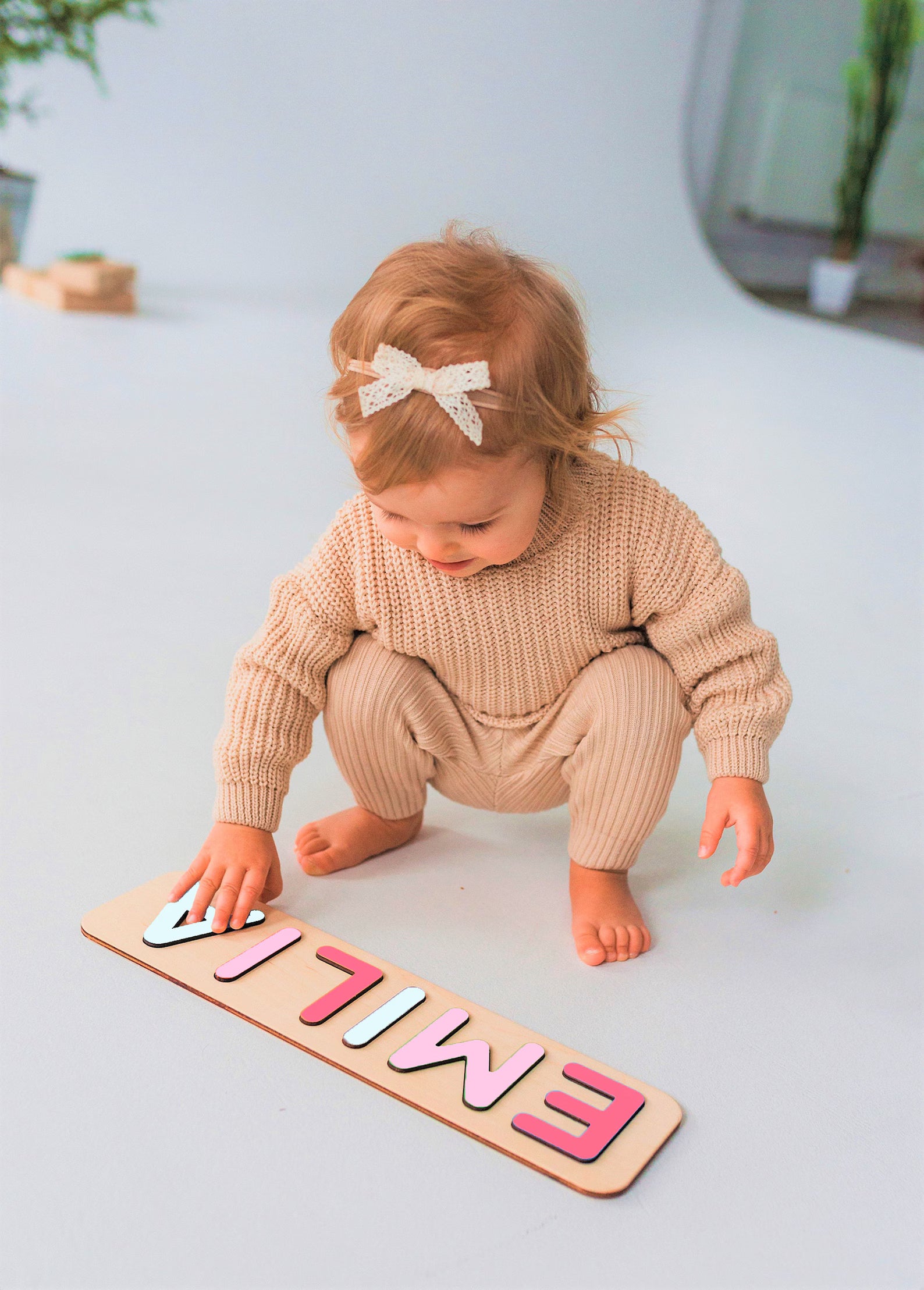 Wooden Name Puzzle for Baby, Custom Name Puzzle Gift, Baby Shower, First Birthday Gift, New Baby, Christmas Gift, Personalized Name Puzzle. NPPETAL6