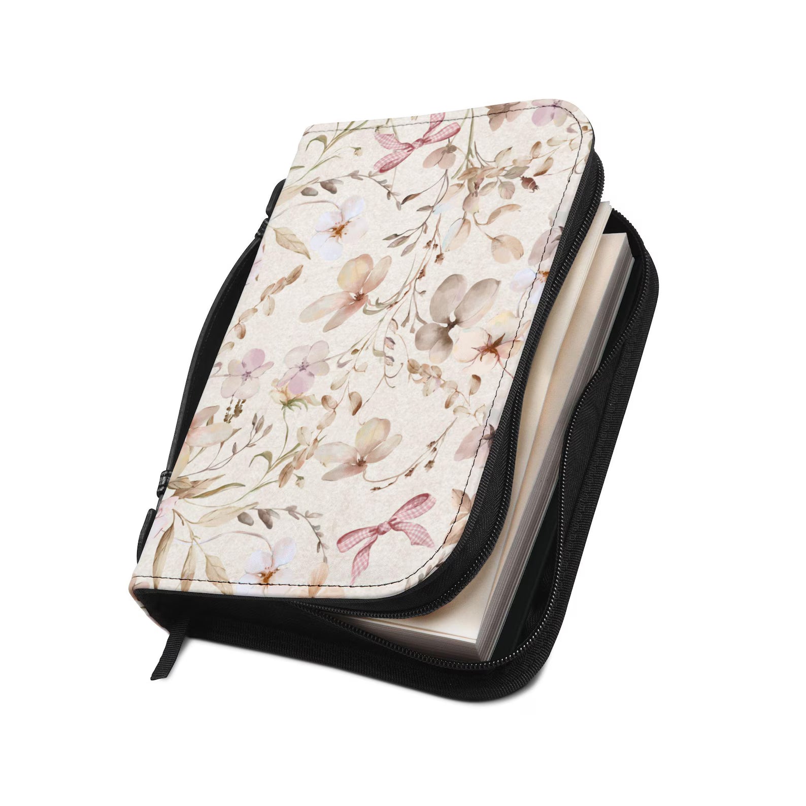 Vintage Floral Bible Cover, Pastel Botanical Scripture Case, Christian Gift for Women. BCPETAL15