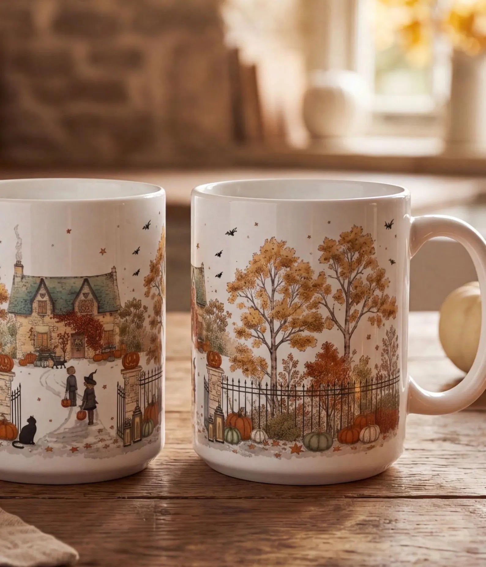 Halloween Mug Autumn Trick or Treat Mug Fall Cottage Mug Pumpkin Patch Mug Spooky Season Coffee Cup Cozy Autumn Decor Gift. MPETAL4
