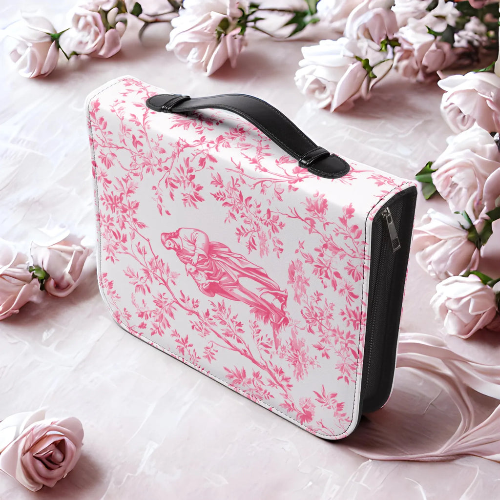 Jesus Lost Lamb Bible Cover Pink Toile, Christian Coquette Bible Case for Women Jesus Lost Sheep French Toile Notebook Cover Gift for Girls. BCPETAL21