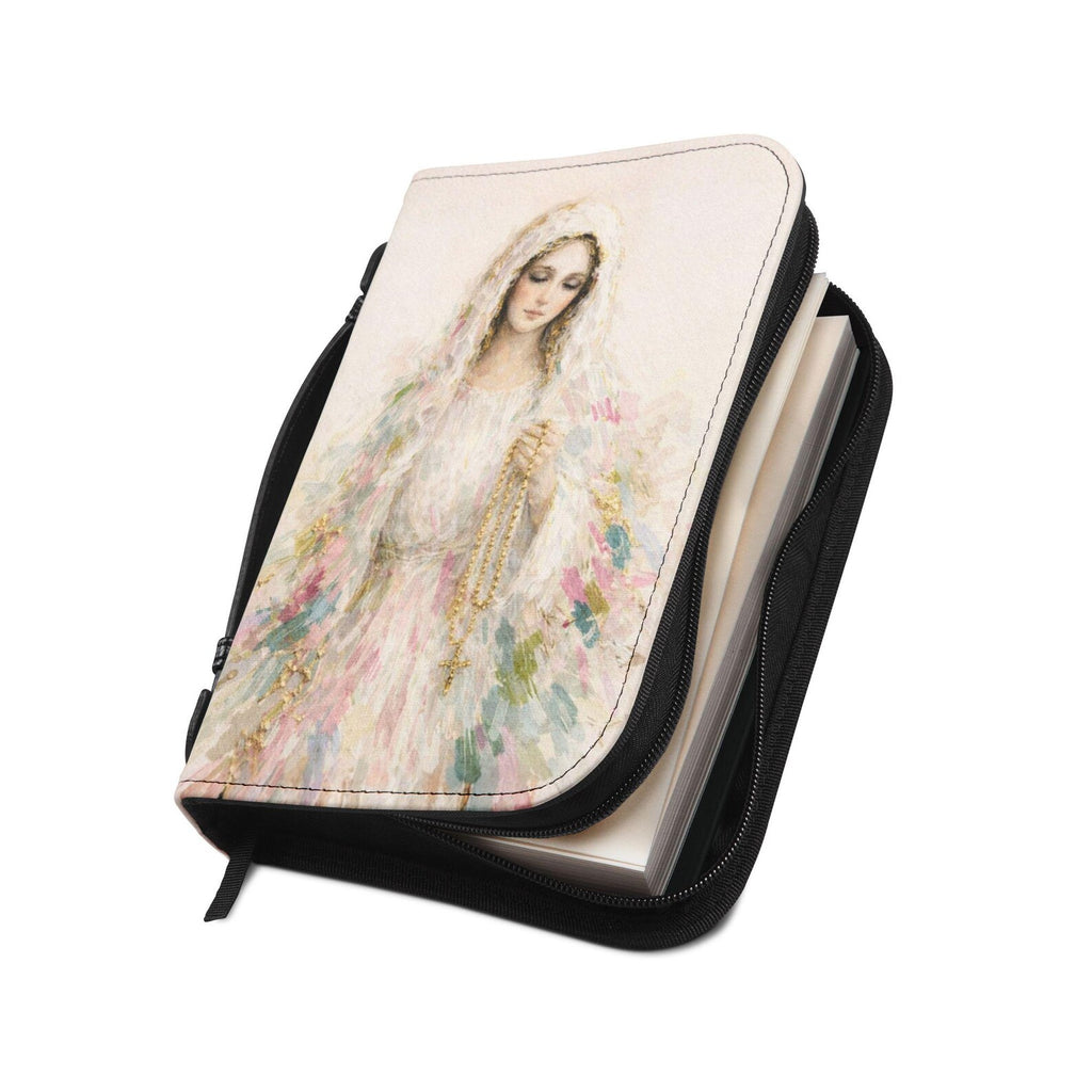 Mary Portrait Bible Cover | Illustrated Mary Art, Religious Scripture Protector. BCPETAL17