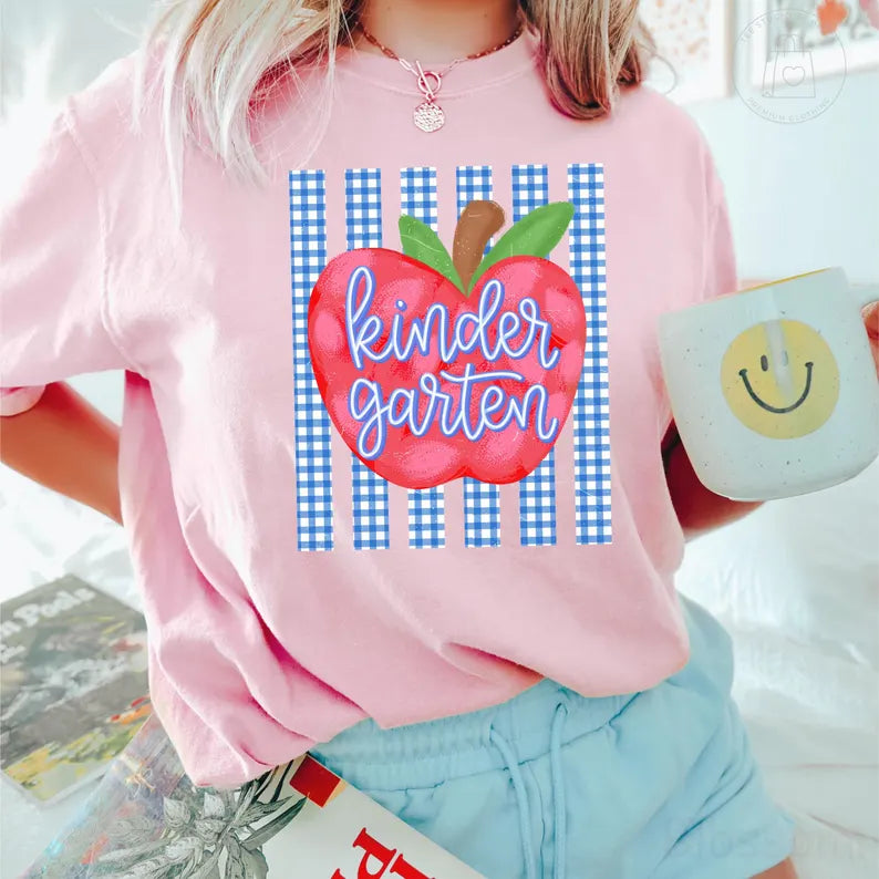 Comfort Colors® Kindergarten Teacher Shirt, Back To School Shirt, Teacher Team Shirts. First Day of School Teacher Student Boys Girls Kids. SPETAL8