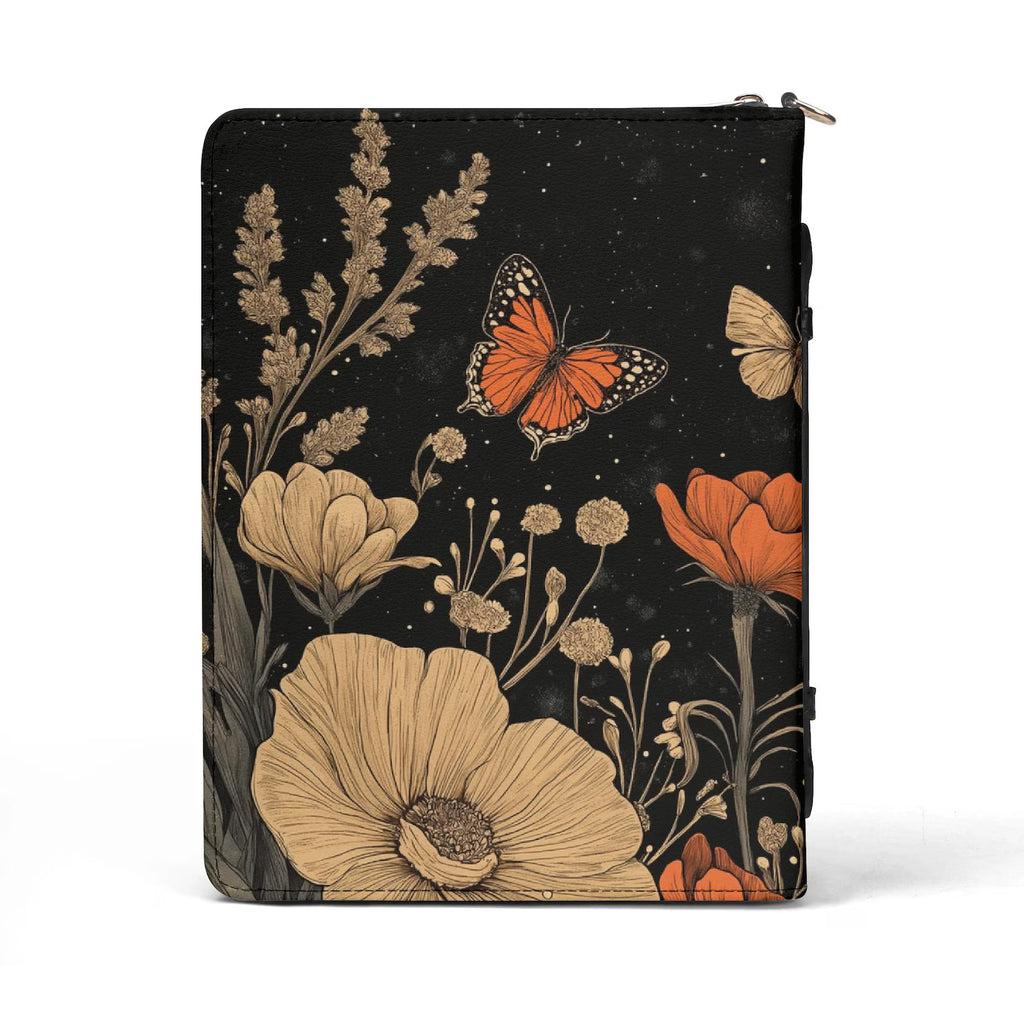 Poppy flower, Bible Cover with Handle | Sleeve for Books, All-Over Print Journals & E-Readers, Faux Leather sleeve, Protector for Paperbacks. BCPETAL16