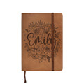 Personalized Flowers With Name Notebook, Custom Floral Journal, Writing Diary, Unique Stationery Gift, Birthday Gift for Her