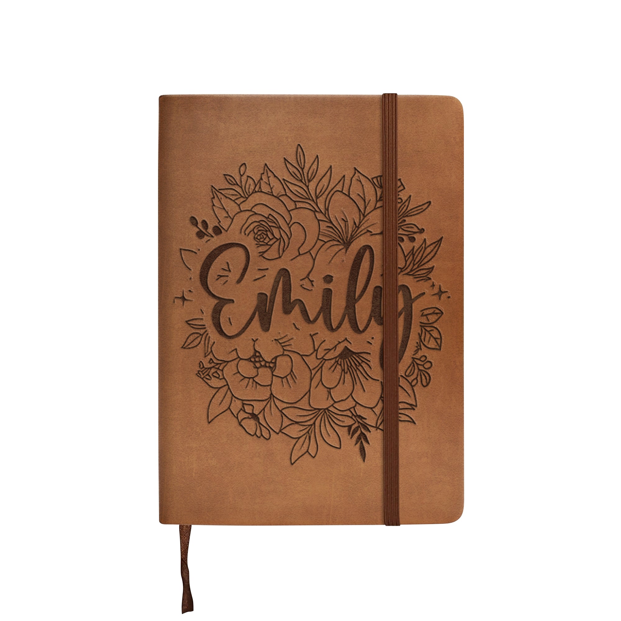 Personalized Flowers With Name Notebook, Custom Floral Journal, Writing Diary, Unique Stationery Gift, Birthday Gift for Her