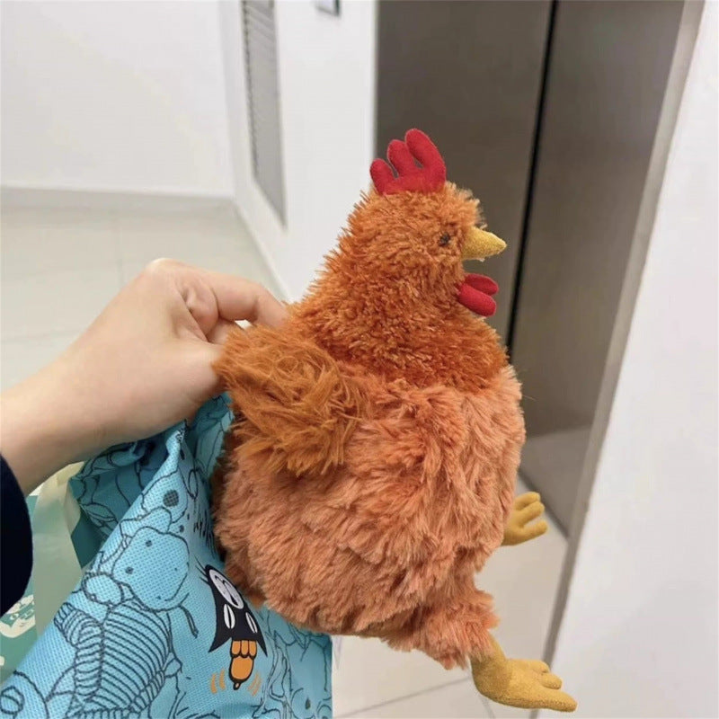 Cute Chicken Plush Toy – Soft Fluffy Hen Stuffed Animal Pillow for Kids, Room Decor & Gift. CPFPETAL2