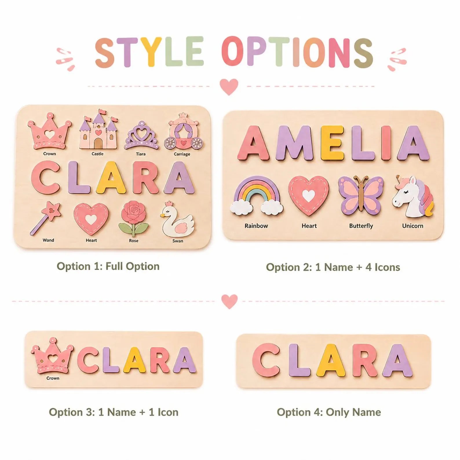 Personalized Flower Name Puzzle | Floral Wooden Name Puzzle | Custom Girl Name Puzzle | Montessori Toddler Gift. NPPETAL22