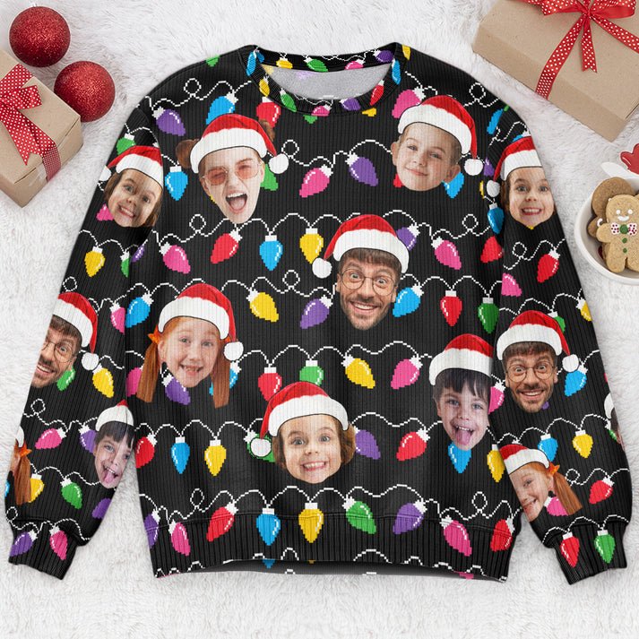 Custom Face  Ugly Christmas Sweater, Personalized Photo Shirt, Unisex Kid Adult Sweater, Christmas Party Shirt, Holiday Sweatshirts, Xmas Outfit, Christmas Gift UXMAS04