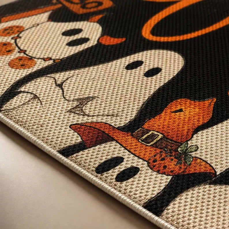 Halloween Welcome Door Mat Ghost Boo Rug Spooky Home Decor Trick or Treat Doormat. DMPETAL15