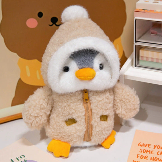 Cross-Border Costume Penguin Doll, Hooded Penguin Plush Toy, Comfort Doll, Polar Animal Figurine, Birthday Gift. CPFPETAL5