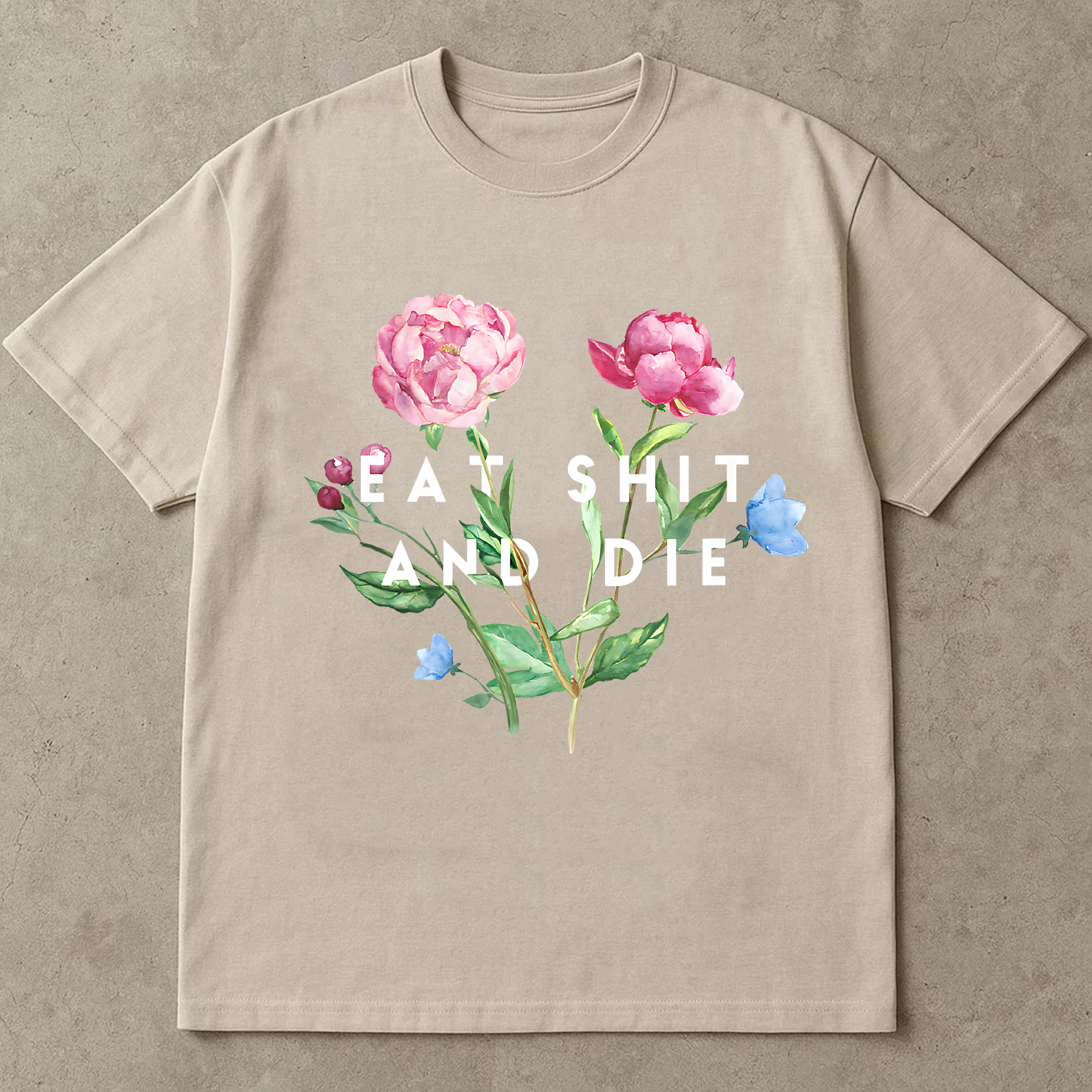 Dark Humor Flower Shirt, Sarcastic Floral Tee, Funny Offensive Shirt, Edgy Graphic T-Shirt, Anti-Valentine Gift, Humor Shirt