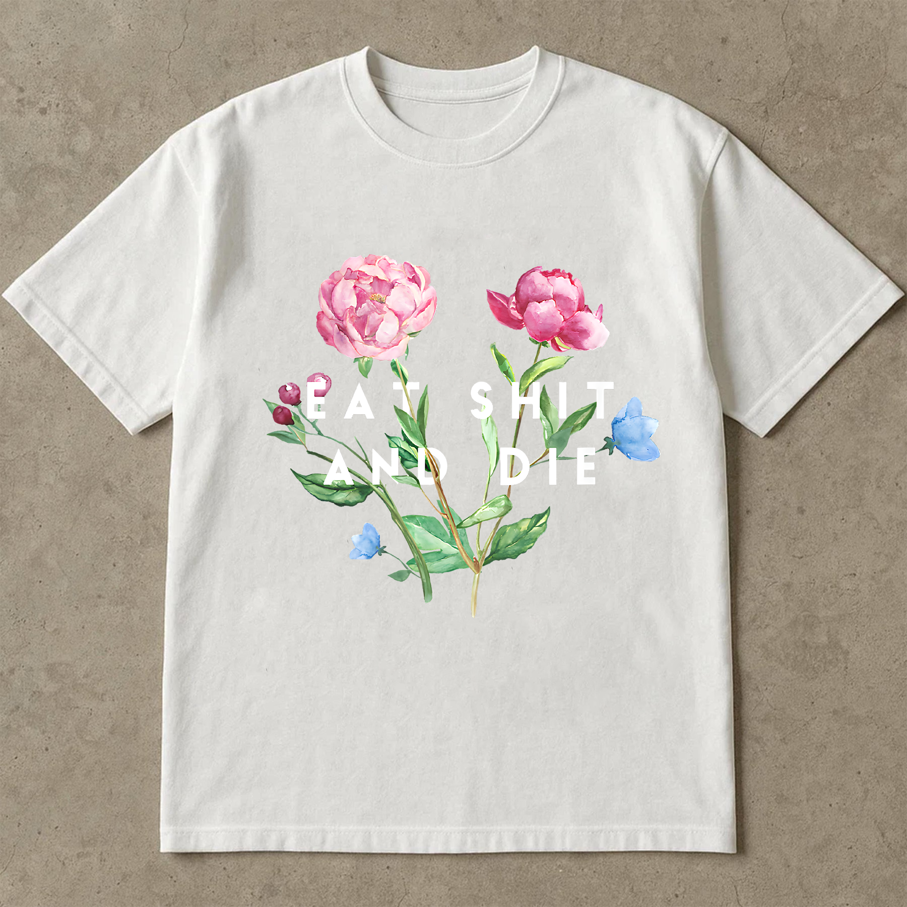 Dark Humor Flower Shirt, Sarcastic Floral Tee, Funny Offensive Shirt, Edgy Graphic T-Shirt, Anti-Valentine Gift, Humor Shirt