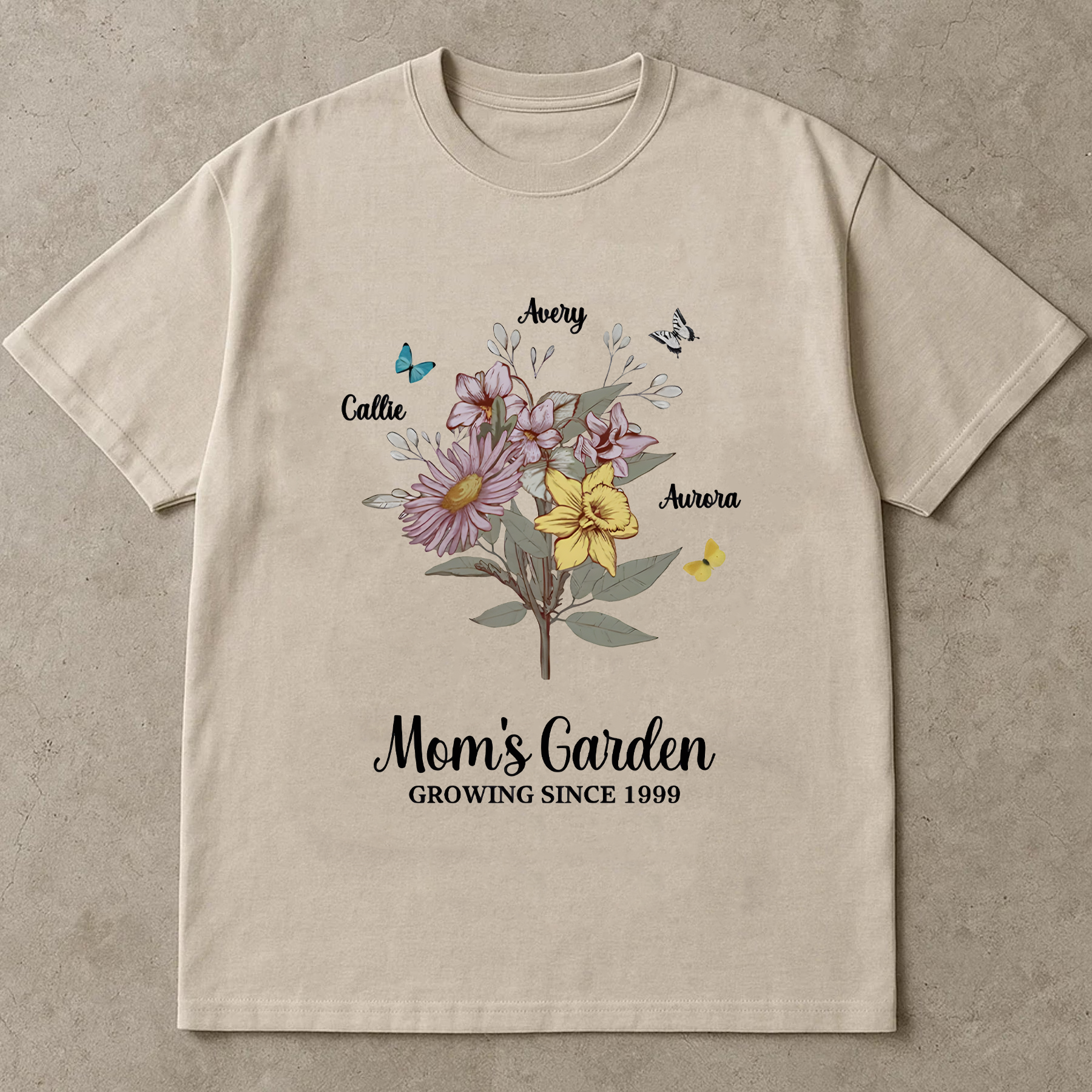 Mom’s Garden Shirt, Mother’s Day Floral T-Shirt, Vintage Botanical Flower Tee, Gift for Mom, Garden Lover Graphic Top