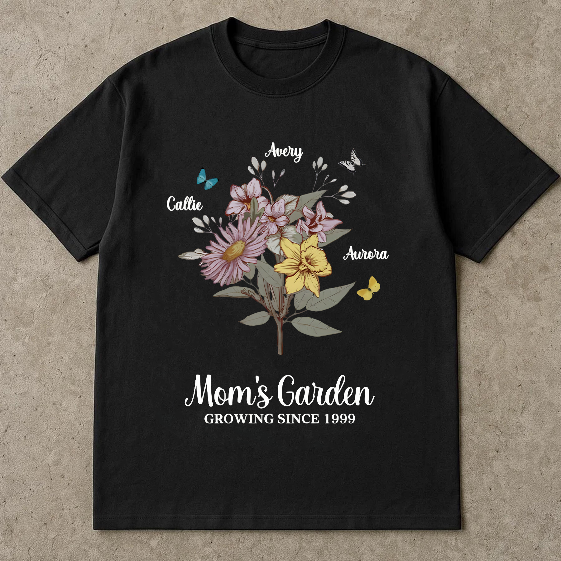Mom’s Garden Shirt, Mother’s Day Floral T-Shirt, Vintage Botanical Flower Tee, Gift for Mom, Garden Lover Graphic Top