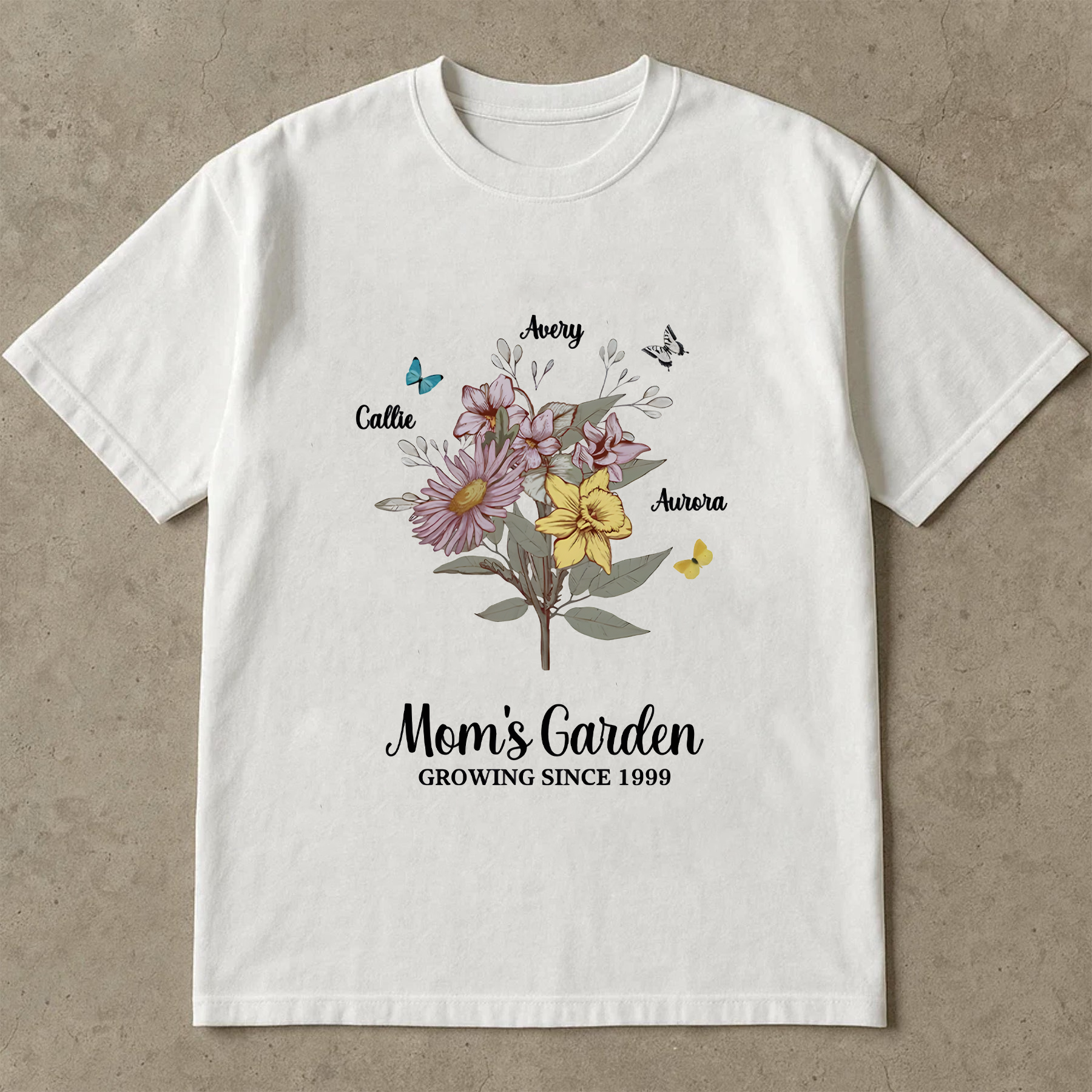 Mom’s Garden Shirt, Mother’s Day Floral T-Shirt, Vintage Botanical Flower Tee, Gift for Mom, Garden Lover Graphic Top
