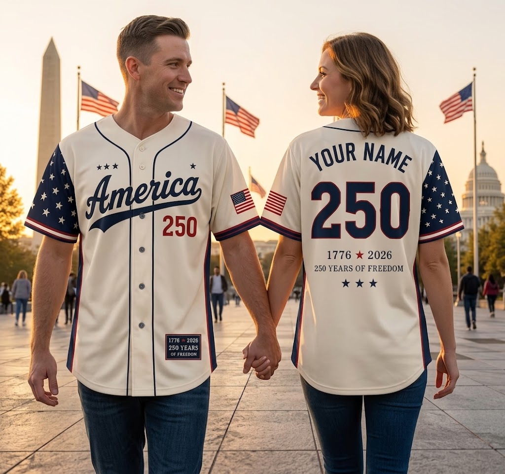 Independence Day Baseball Jersey, Personalized Youth Patriotic Shirt, Custom Patriotic Baseball Jersey, 250th USA Name Number Shirt. BJPETAL03