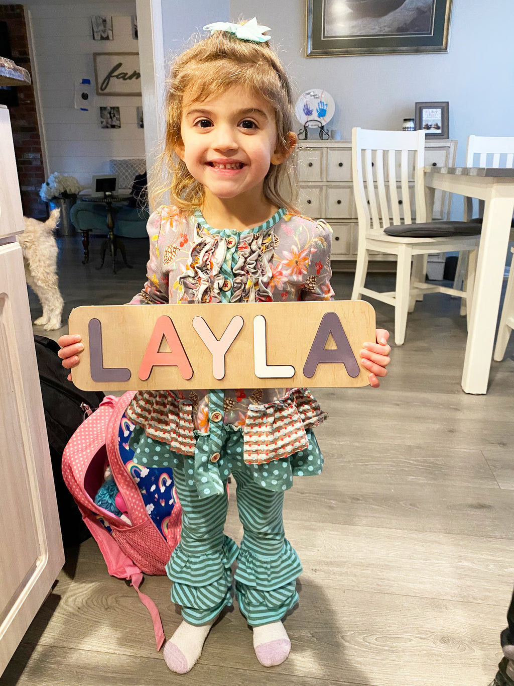 Wooden Name Puzzle for Baby, Custom Name Puzzle Gift, Baby Shower, First Birthday Gift, New Baby, Christmas Gift, Personalized Name Puzzle. NPPETAL6