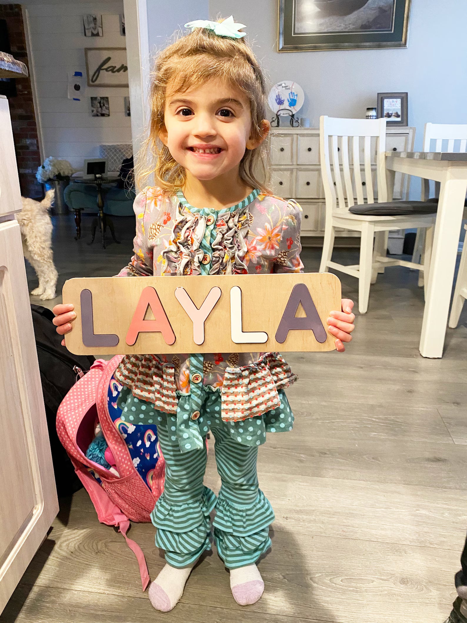 Wooden Name Puzzle for Baby, Custom Name Puzzle Gift, Baby Shower, First Birthday Gift, New Baby, Christmas Gift, Personalized Name Puzzle. NPPETAL6