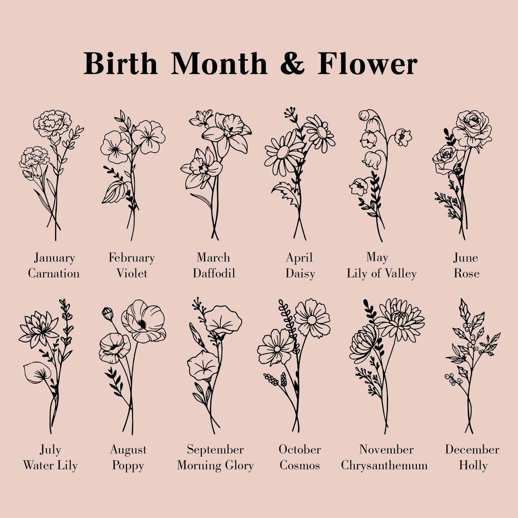 Personalized Birth Flower Notebook With Name, Custom Journal, Floral Diary, Mothers Day Gift, Bridesmaid Proposal, Unique Gifts for Her