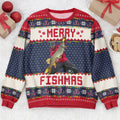 Custom Photo Ugly Christmas Sweater, Personalized Merry Fishmas Shirt, Unisex Kid Adult Sweater, Christmas Party Shirt, Holiday Sweatshirts, Xmas Outfit, Christmas Gift UXMAS05