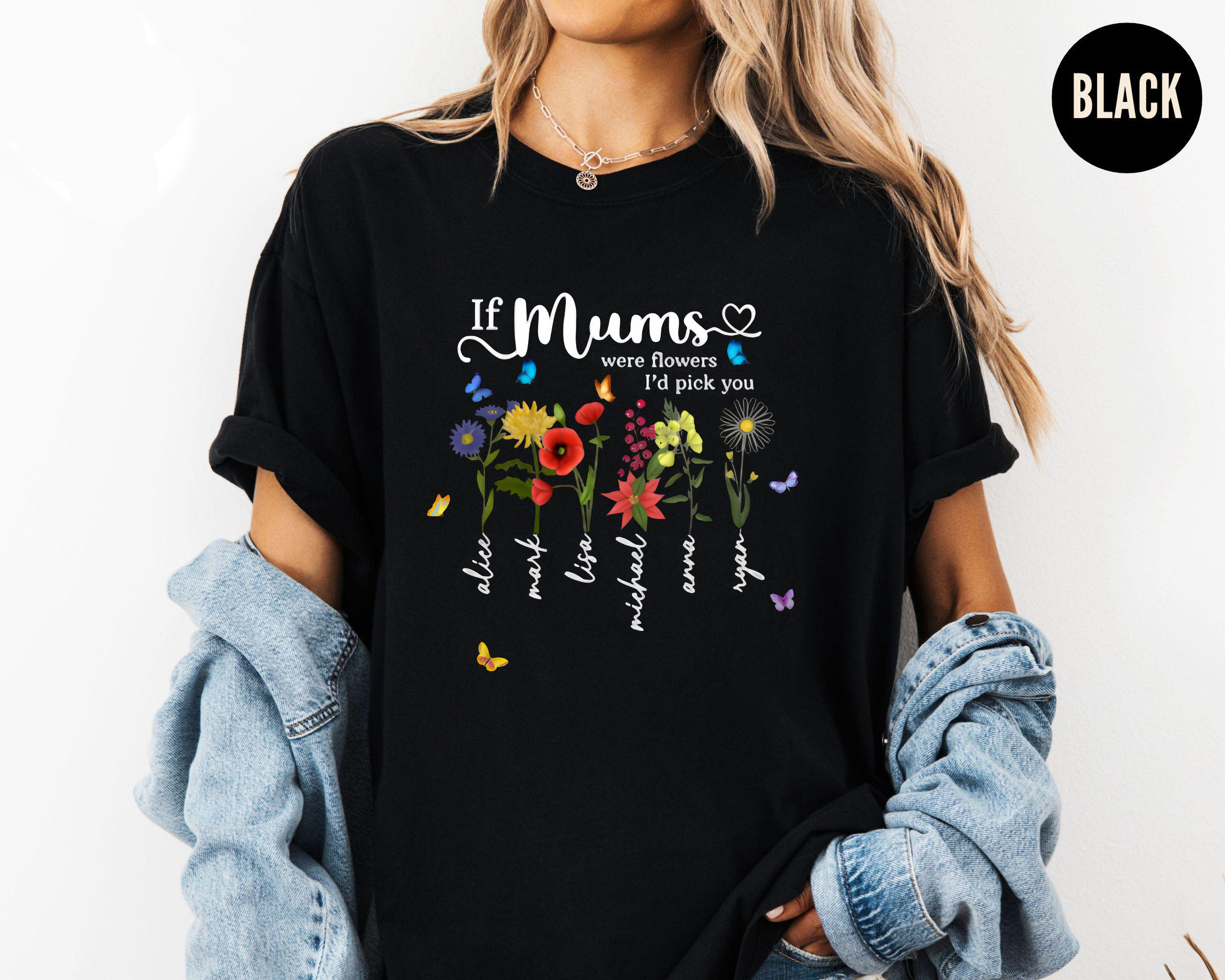 If Moms Were Flowers I'd Pick You Shirt, Mother's Day Floral Tee, Mom Gift Shirt, Cute Flower Shirt for Mom, Mom Shirt Gift