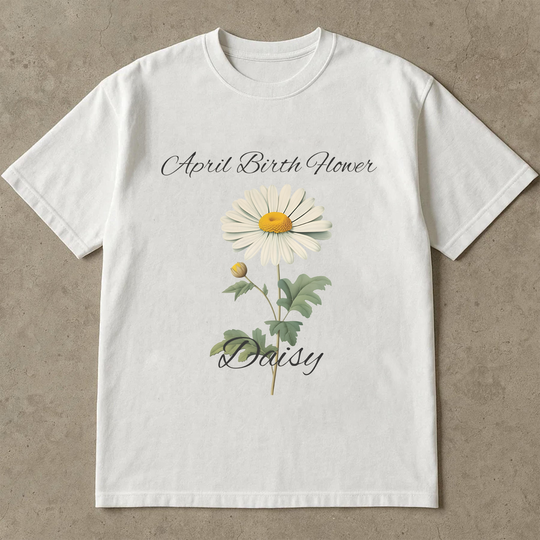 April Birth Flower Shirt, Daisy Flower Tee, April Birthday Shirt, Floral Birthday Gift, Botanical Birth Month Flower Shirt
