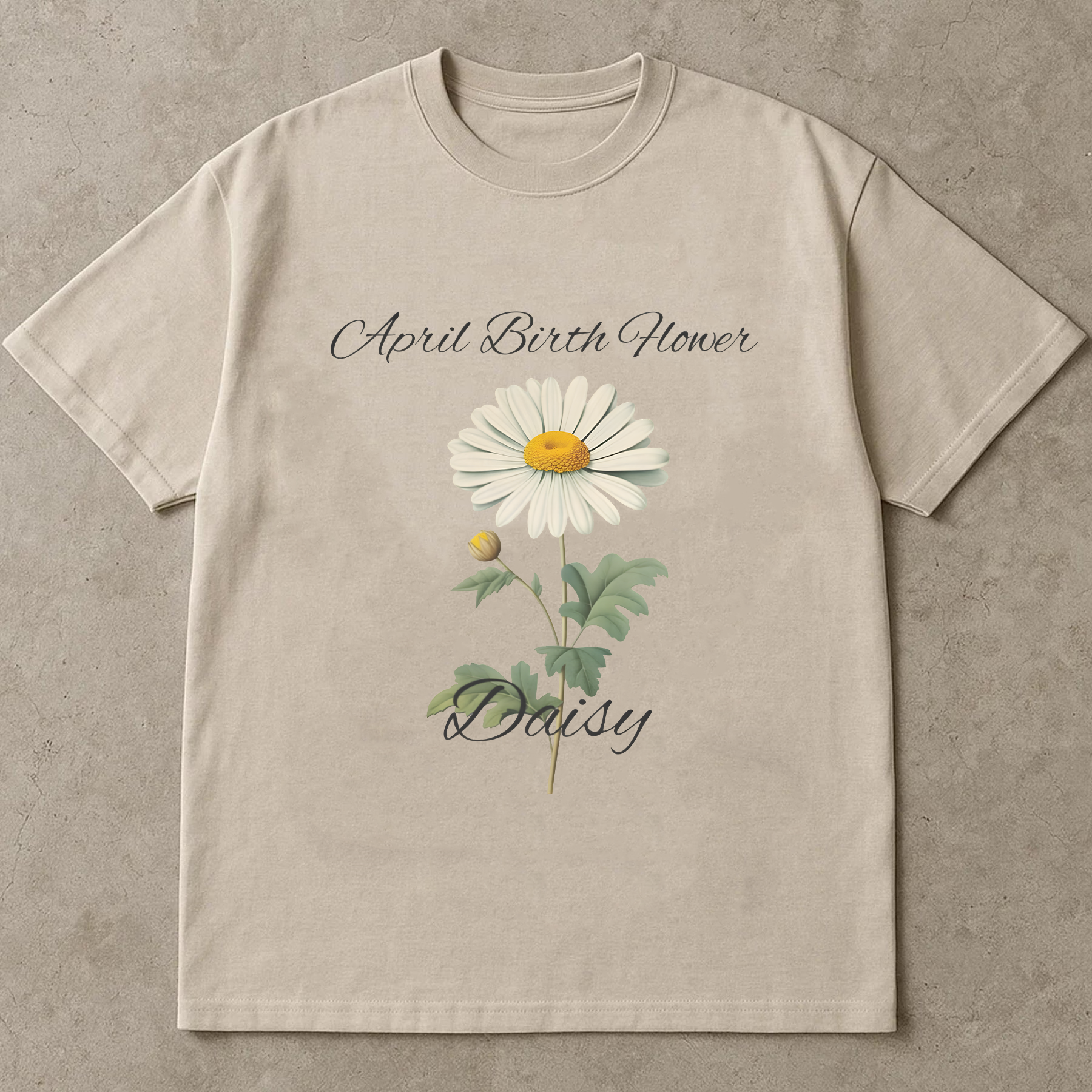 April Birth Flower Shirt, Daisy Flower Tee, April Birthday Shirt, Floral Birthday Gift, Botanical Birth Month Flower Shirt
