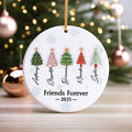 Personalized Friends Forever Ornament 2025, Custom Names Christmas Tree Keepsake, Best Friends Xmas Ceramic Decoration Gift, Besties Gift CERAMIC05