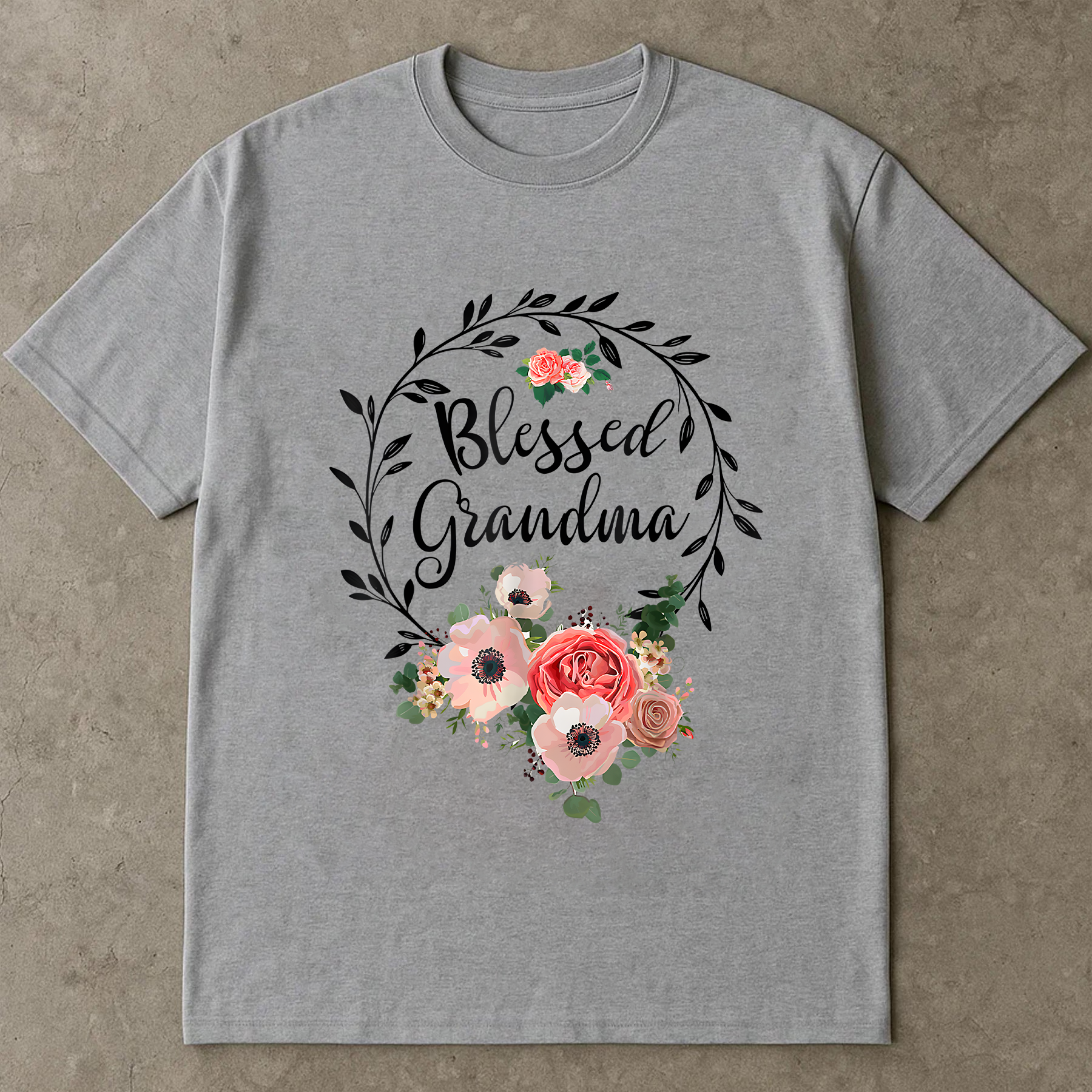 Blessed Grandma Shirt, Floral Grandma Tee, Mother's Day Gift for Grandma, Nana Shirt, Vintage Flower Graphic Tee