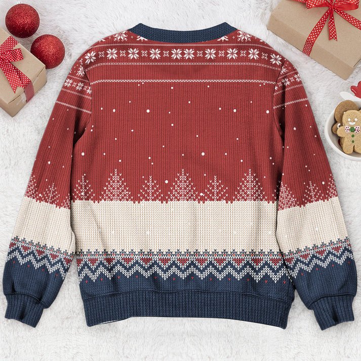 Custom Dachshund Through The Snow Ugly Christmas Sweater, Personalized Dachshund Shirt, Unisex Kid Adult Sweater, Christmas Party Shirt, Holiday Sweatshirts, Xmas Outfit, Christmas Gift UXMAS06