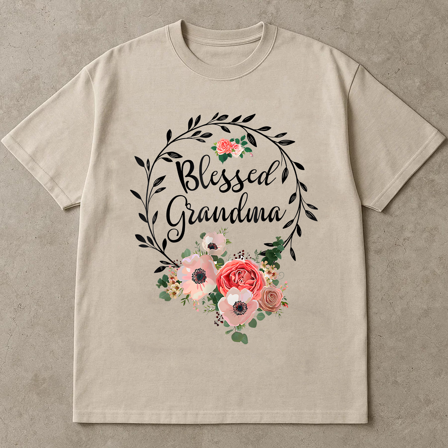 Blessed Grandma Shirt, Floral Grandma Tee, Mother's Day Gift for Grandma, Nana Shirt, Vintage Flower Graphic Tee