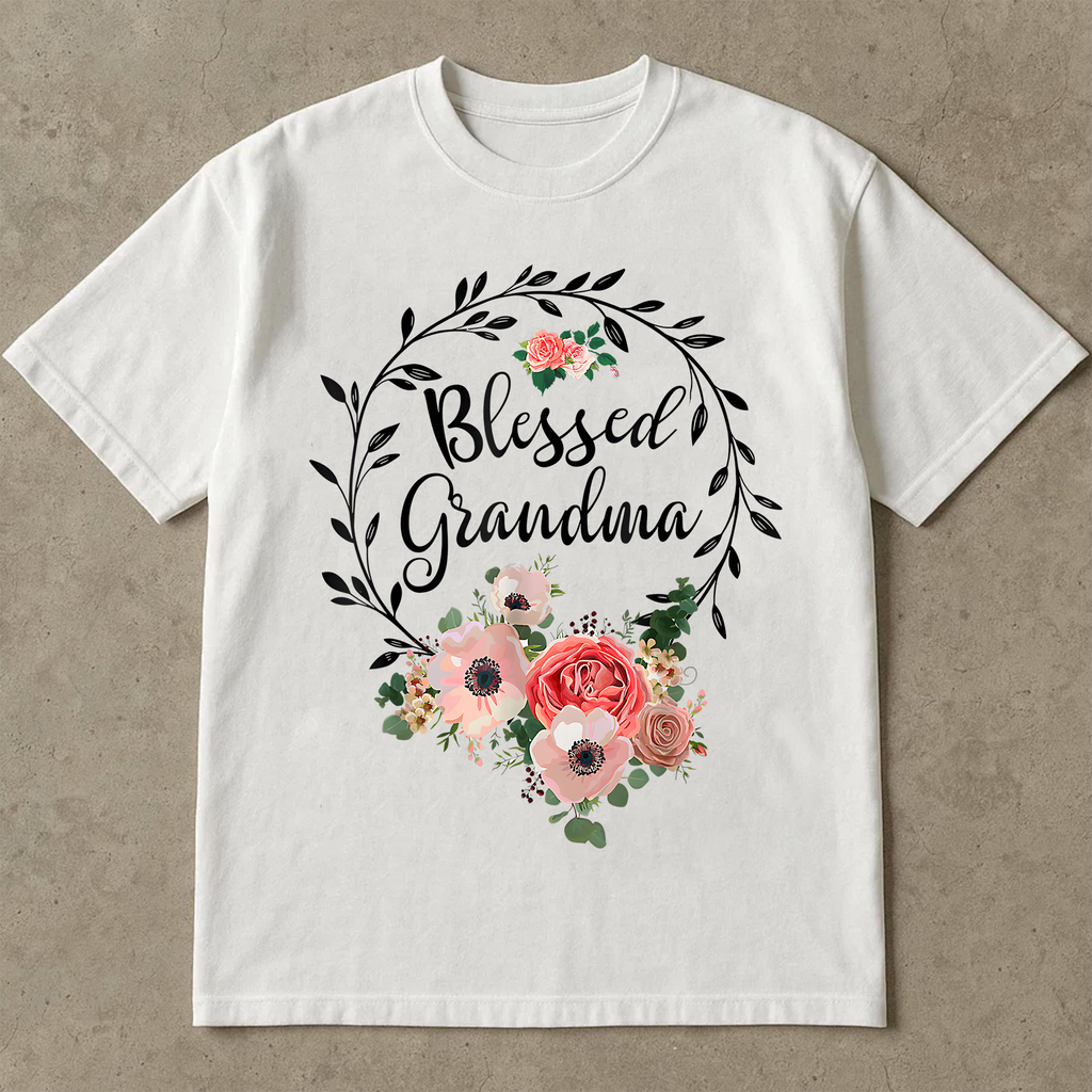Blessed Grandma Shirt, Floral Grandma Tee, Mother's Day Gift for Grandma, Nana Shirt, Vintage Flower Graphic Tee