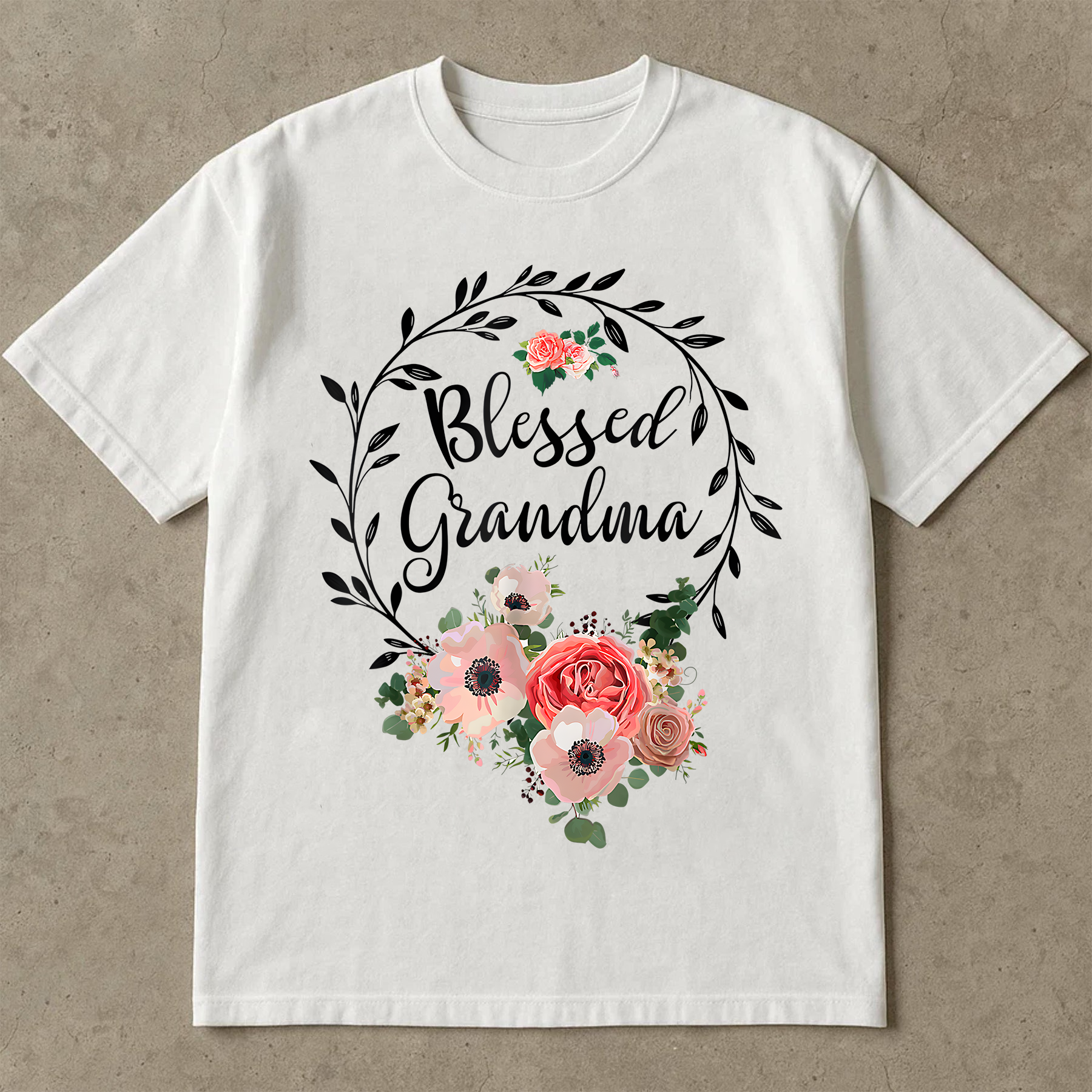 Blessed Grandma Shirt, Floral Grandma Tee, Mother's Day Gift for Grandma, Nana Shirt, Vintage Flower Graphic Tee