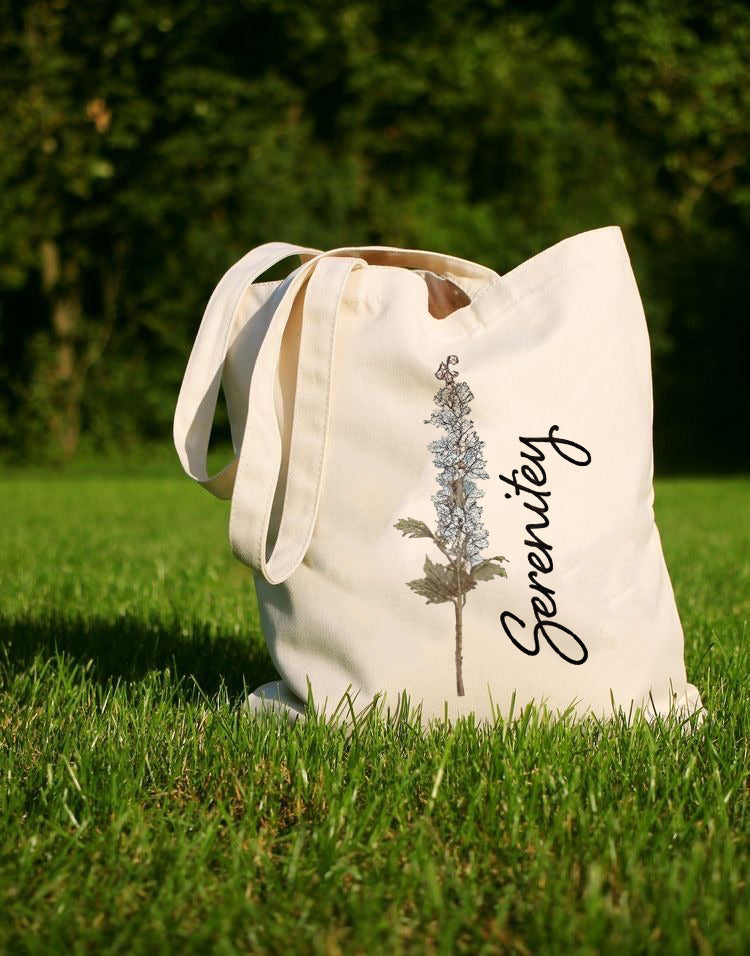 Personalized Birth Flower Tote Bag, Custom Name Canvas Bag, Monthly Bloom Floral Shopper, Birthday Gift, Bridesmaid Gift, Best Friend Gift