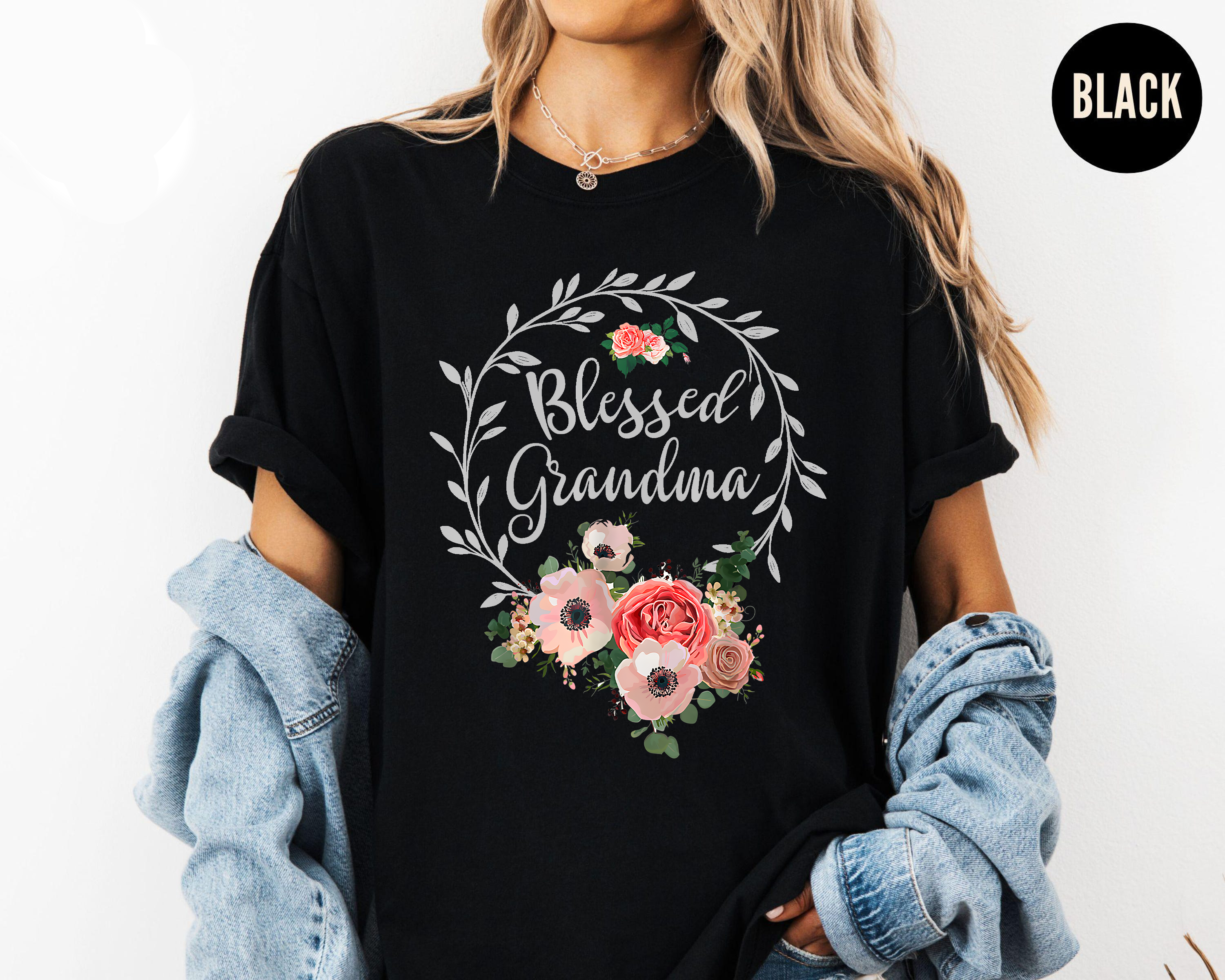 Blessed Grandma Shirt, Floral Grandma Tee, Mother's Day Gift for Grandma, Nana Shirt, Vintage Flower Graphic Tee