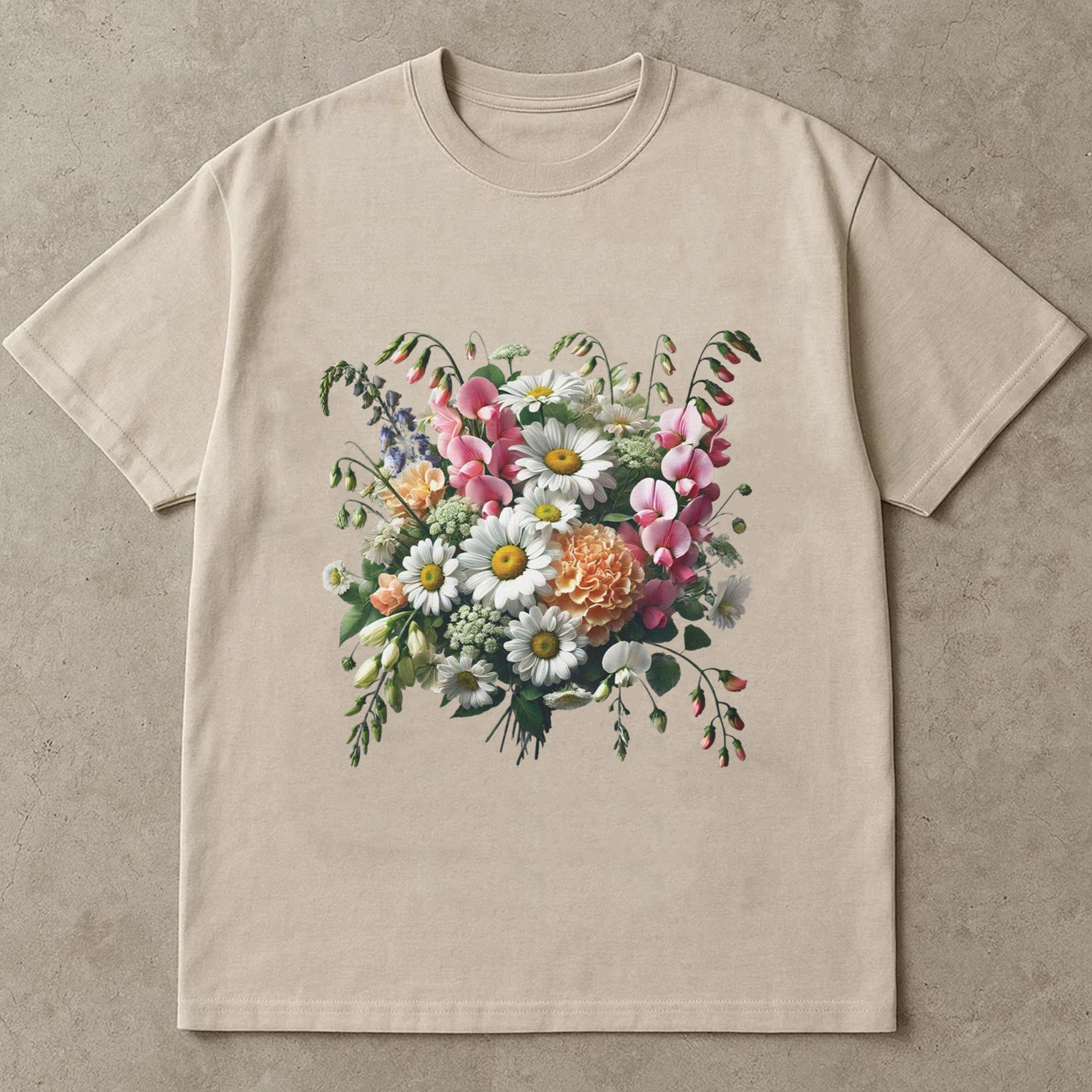 Birth Month Flower Shirt, Daisy Sweet Pea April Tee, Carnation January T-Shirt, Primrose Floral Tee, Personalized Birthday Gift