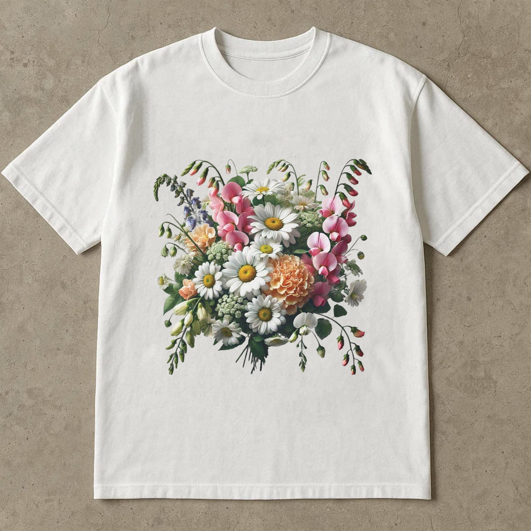 Birth Month Flower Shirt, Daisy Sweet Pea April Tee, Carnation January T-Shirt, Primrose Floral Tee, Personalized Birthday Gift