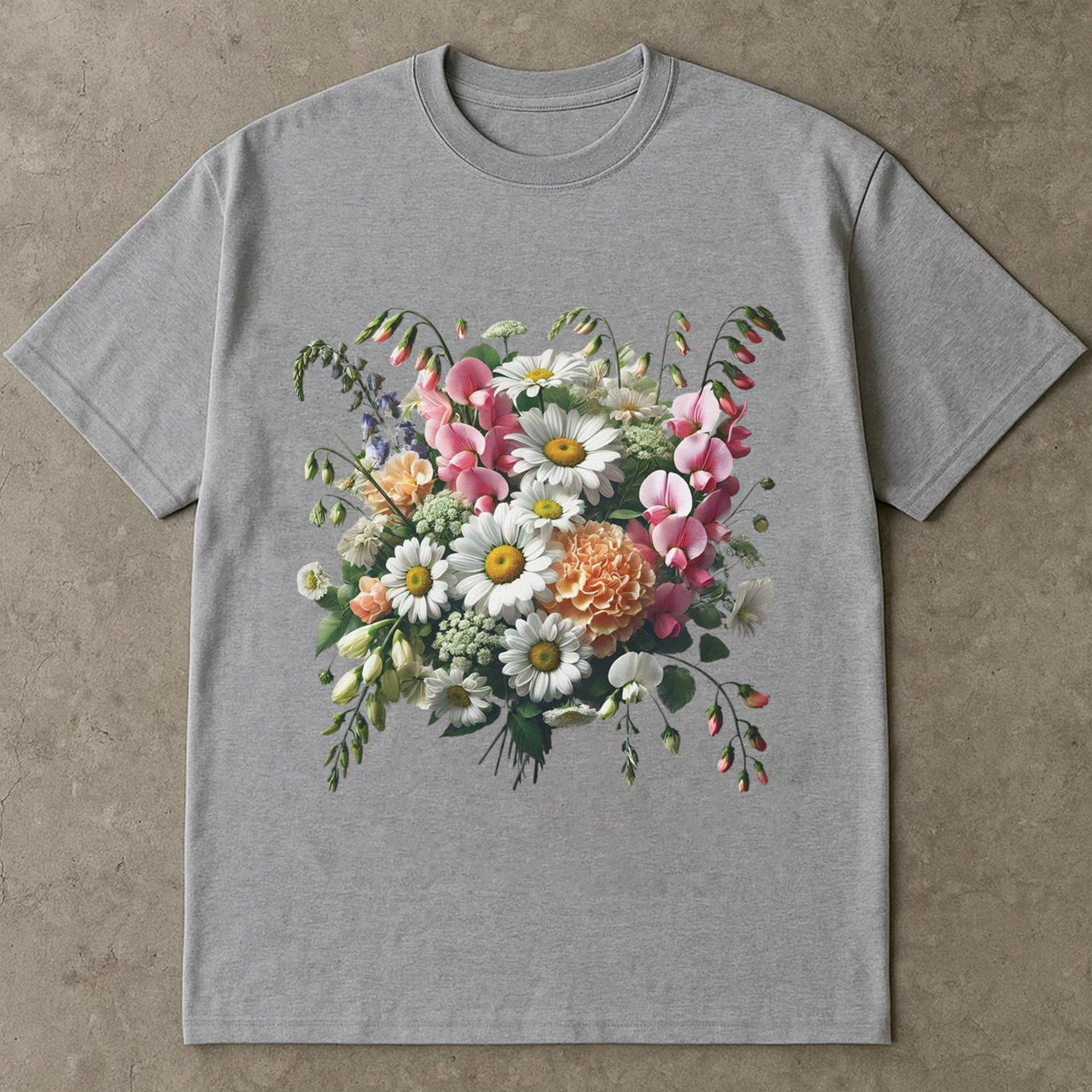 Birth Month Flower Shirt, Daisy Sweet Pea April Tee, Carnation January T-Shirt, Primrose Floral Tee, Personalized Birthday Gift