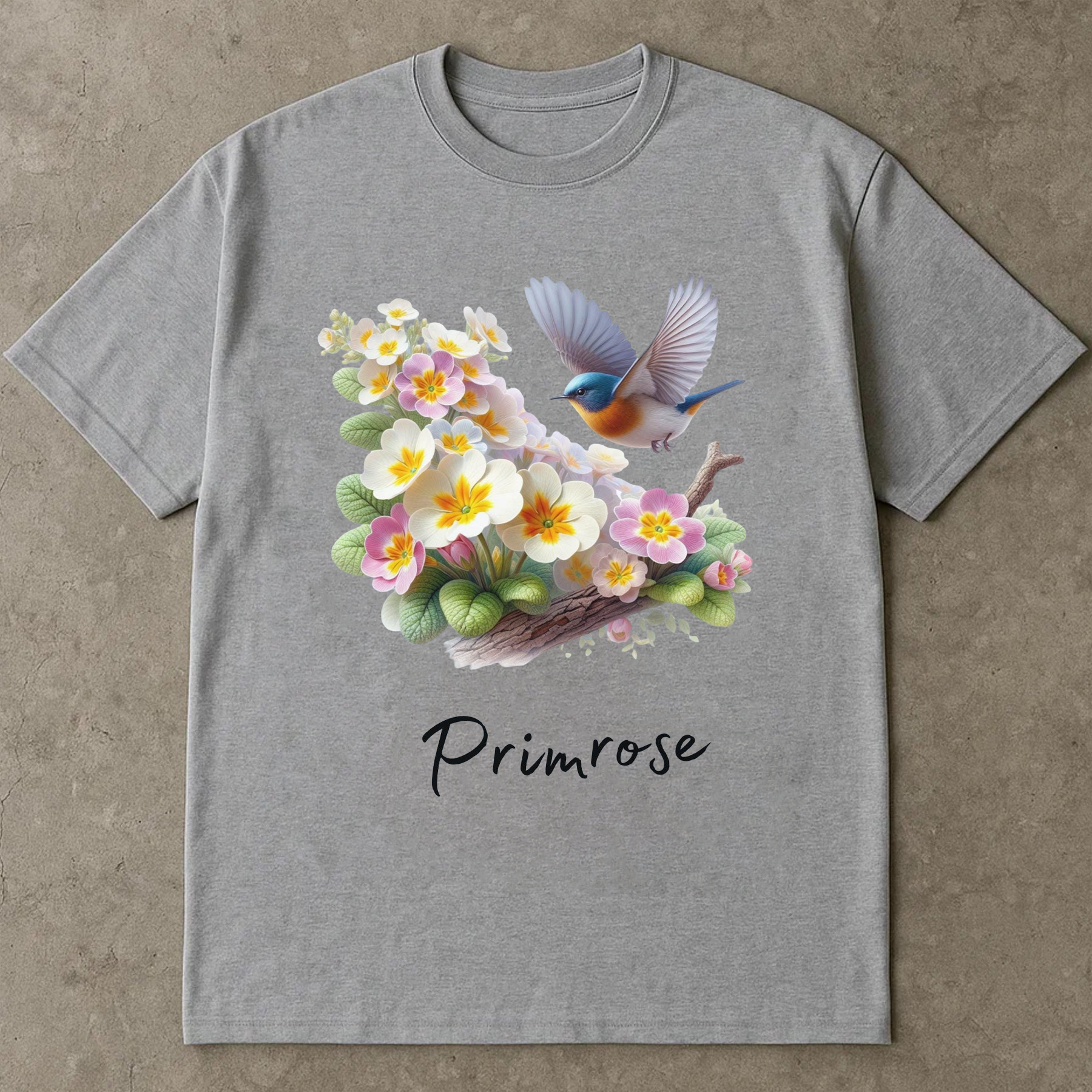 February Birth Flower Shirt, Primrose Flower Tee, Floral Birthday Shirt February, Watercolor Primrose T-Shirt, Gift for Her Birthday
