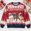 Custom Bah Hum Pug Ugly Christmas Sweater, Personalized Pug Dog Shirt, Unisex Kid Adult Sweater, Christmas Party Shirt, Holiday Sweatshirts, Xmas Outfit, Christmas Gift UXMAS07