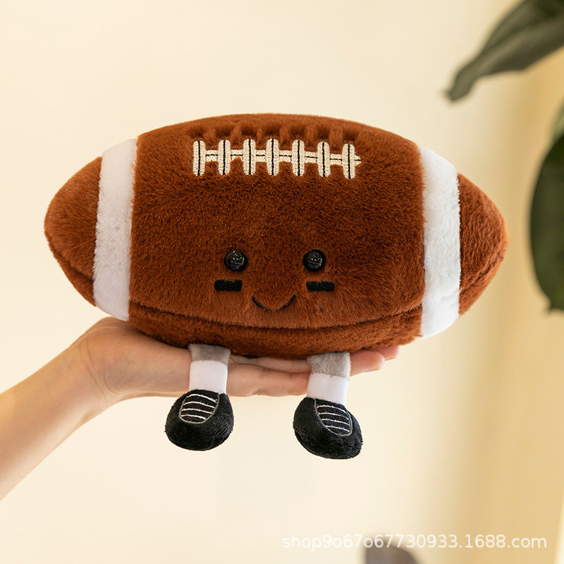 Fun Football Doll Long-Legged Basketball Man Plush Doll Creative Children's Birthday Gift Doll Machine Cross-Border Wedding. CPFPETAL14