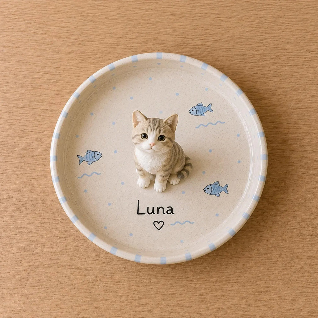 Personalized Pet Ring Dish, Custom Rabbit Ceramic Jewelry Tray, Handmade Animal Keepsake Dish. CPPETAL12