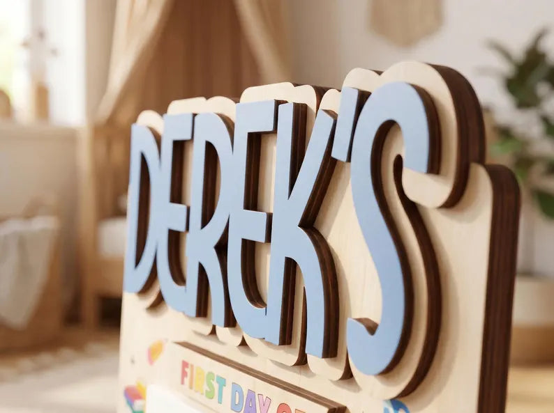 Personalized Back to School Sign, First Day of School Sign, Preschool, Kindergarten 1st Day of School Sign, School Board, Last Day of School. SBPETAL07