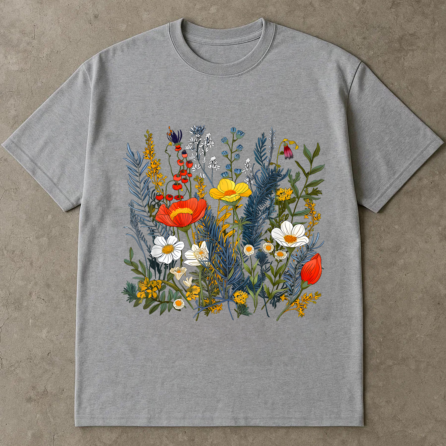 Wildflower Shirt, Vintage Botanical Tee, Aesthetic Floral Shirt, Nature Lover Gift, Cottagecore Garden T-Shirt