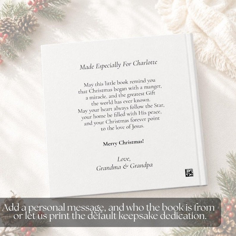 Personalized Santa Christmas Gift for Kids, Custom Christmas Book, Personalized Story Book, Christian Christmas Gift, Child's Name Book PBOOK08