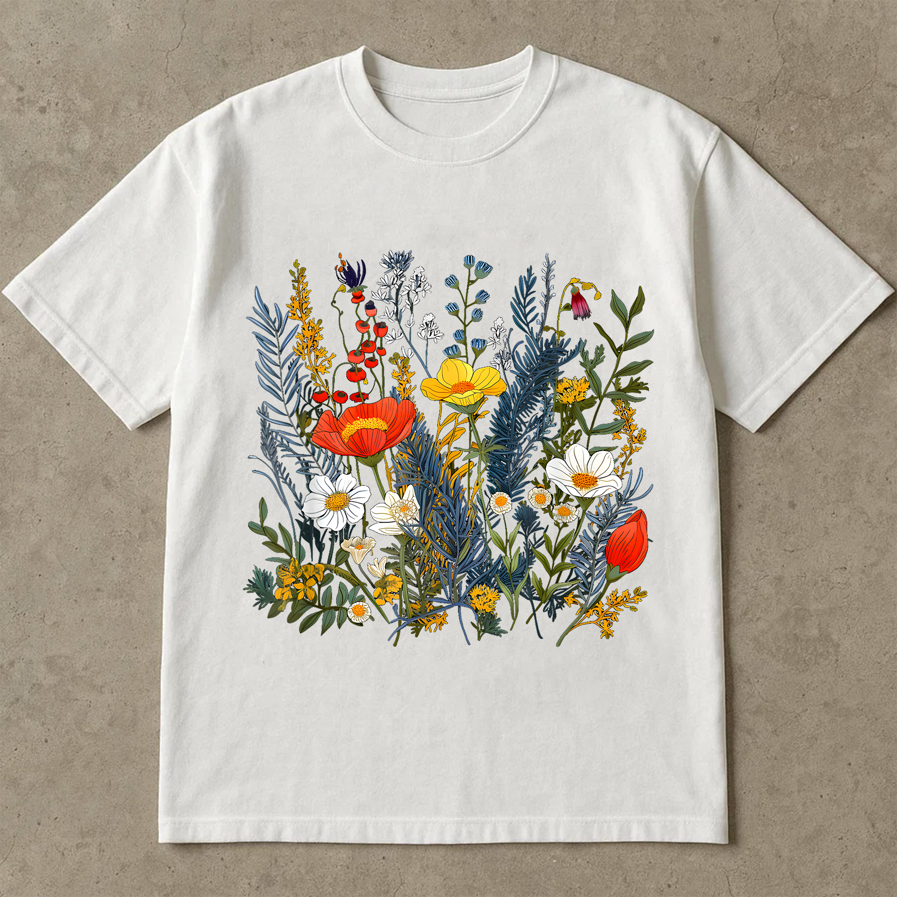 Wildflower Shirt, Vintage Botanical Tee, Aesthetic Floral Shirt, Nature Lover Gift, Cottagecore Garden T-Shirt