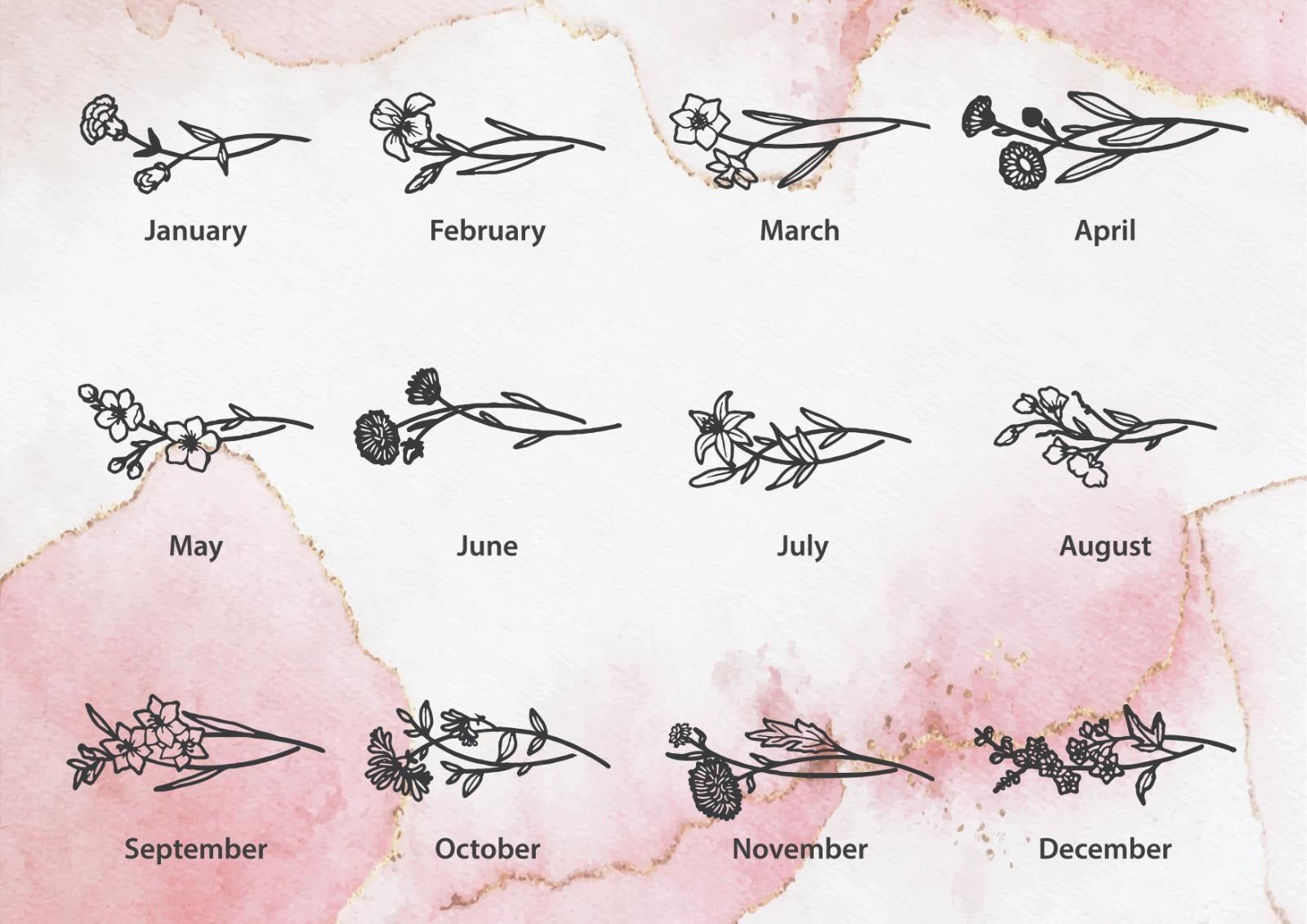 Birth Flower Necklace, Delicate Gold Floral Pendant, Personalized Minimalist Jewelry Gift for Women