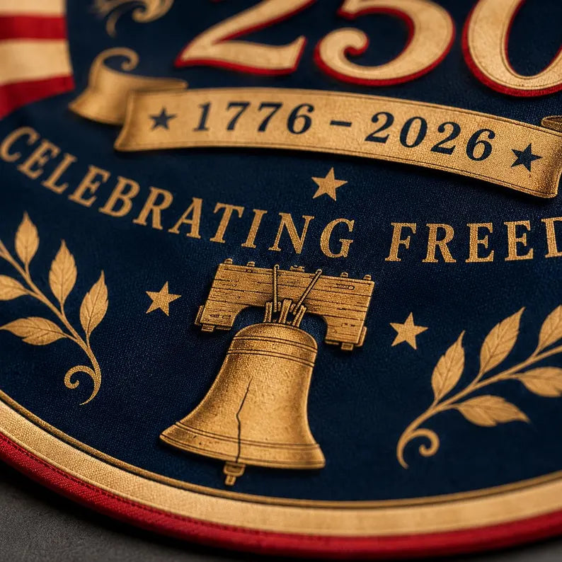 America 250th Anniversary Banner, Patriotic Porch Decor, Semicircle Bunting Flag, Fourth of July Outdoor Decor, USA 1776 2026 Banner. BPETAL07